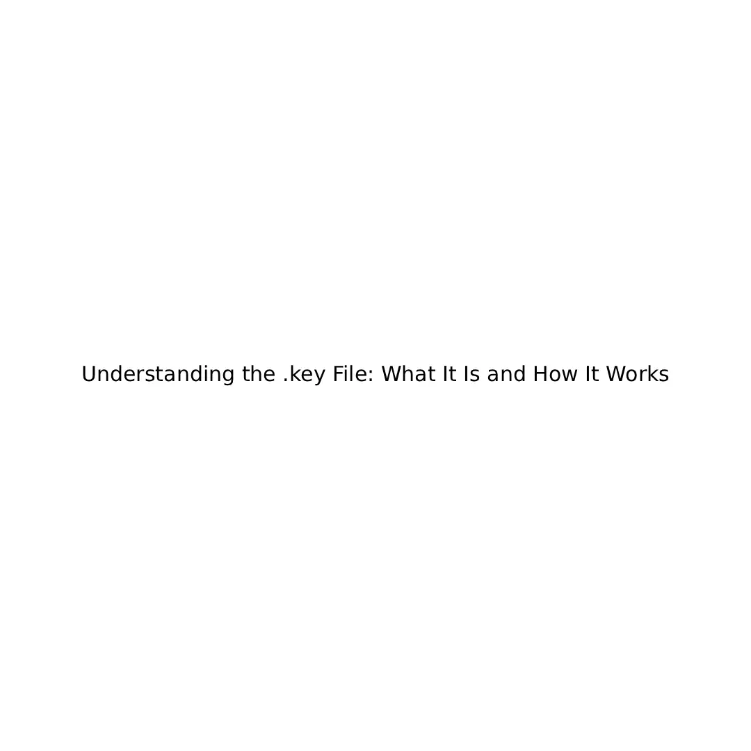 Understanding the .key File: What It Is and How It Works